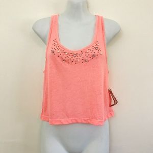 NWT Arizona Jean Co beaded Crop Top/Shirt  Size Small